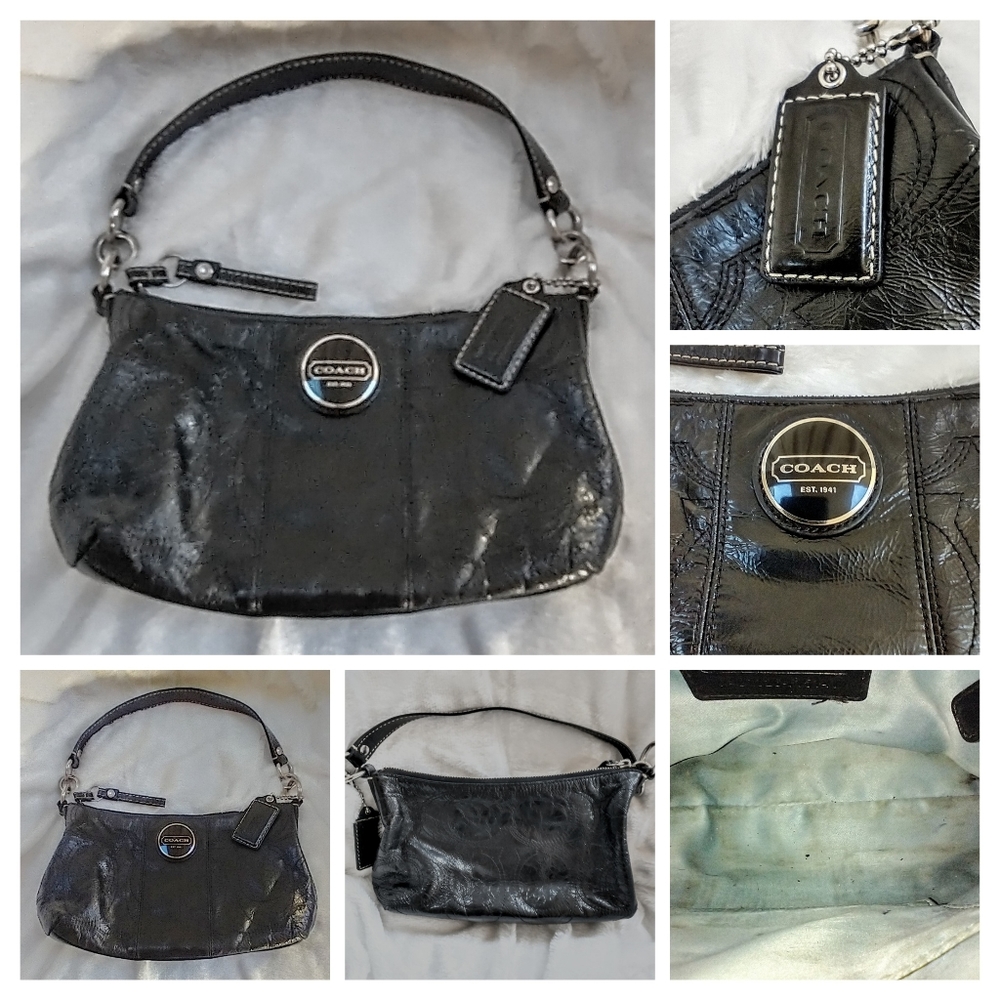 Coach Penelope Demi Bag Black Patent Leather